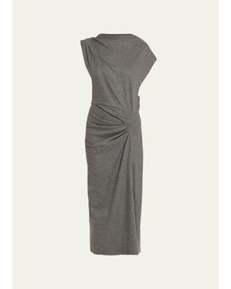 Isabel Marant Naerys Asymmetric Knit Midi Dress