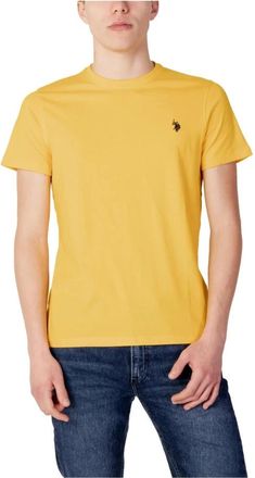 U.S.Polo Association Heren Gele T-shirt - Heren - T-shirts - Geel - S - Tops