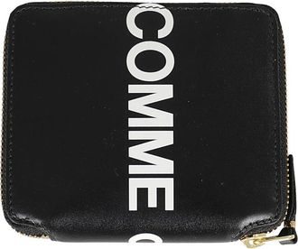 Comme Des Gar&ccedil;ons Sa 2100Hl Huge Logo Portemonnee - Heren - Portefeuilles - Zwart - ONE Size - Leer - Accessoires