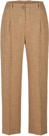 Riani Dames, Broeken, Bruin, Maat: M Linnen