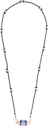 Marie Lichtenberg 18kt yellow gold Amour Toujours Locket diamond necklace - women - 18kt Yellow Gold/Fabric/White Diamond - One Size