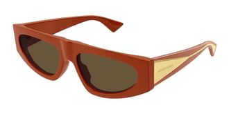 Bottega Veneta BV1277S 004 Womens Sunglasses Orange Size 57
