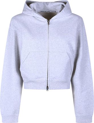 Alexander Wang Allover Hotfix Cropped Full Hoodie
