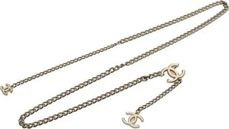 Chanel Pre-owned Belts, female, Gray, Size: ONE SIZE Pre-owned Chain Belt