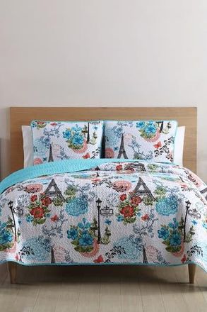 VCNY Home Eiffel Reversible Quilt Set - King in Blue at Nordstrom Rack