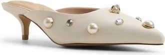 Ted Baker Georgie Pointed Toe Mule in White/bone at Nordstrom, Size 9.5