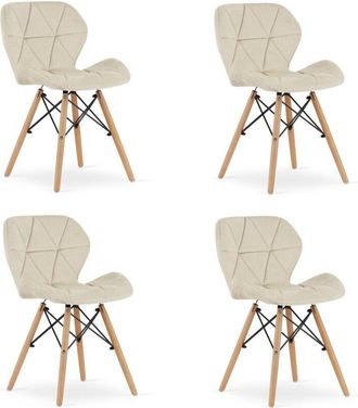 OEM Lago Silla De Terciopelo - Beige X 4