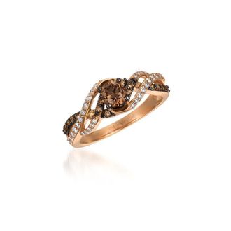Le Vian Ladies Chocolate Solitaire Rings in 14K Strawberry Gold