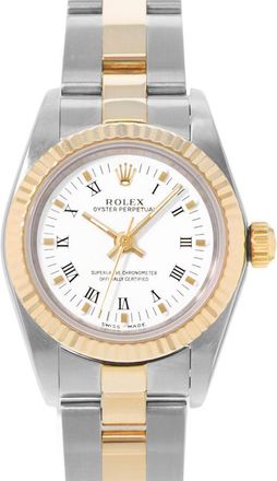 Rolex Pre-owned Rolex Oyster Perpetual 26 Automatic White Dial Ladies Watch 76193 WSO