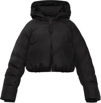 AllSaints Short Padded Jacket Mae - Dames - Winterjassen - Zwart - M - Leer - Jassen