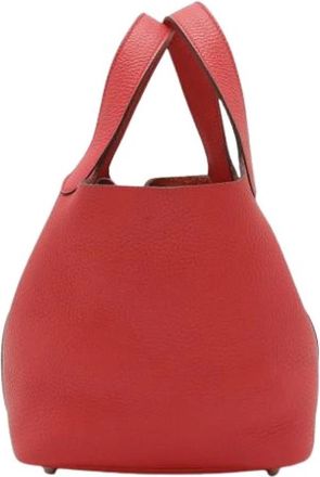 Herm&egrave;s Pre-owned Vintage Bucket Bag - Dames - Vintage Tas - Rood - ONE Size - Leer - Vintage
