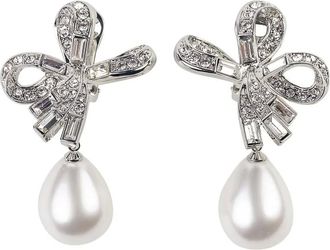 Kenneth Jay Lane Orecchini con perle - Argento
