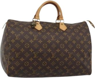 Louis Vuitton Pre-owned Monogram Canvas Hand Bag - Dames - Vintage Handtas - Bruin - ONE Size - Leer - Vintage