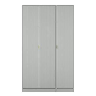 Welcome Furniture Breda Ready Assembled 3 Door Wardrobe in Dusk Grey - Welcome Furniture | TJ Hughes