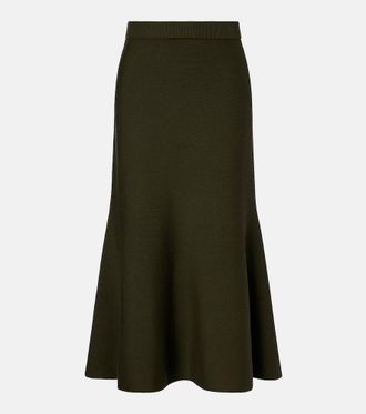 SIMKHAI Layne wool midi skirt