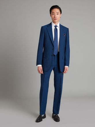 Oliver Brown Mayfair Tailored Fit Suit - Blue Fresco Wool