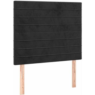 vidaXL Cabecero Con Luces Led Terciopelo Negro 100x5x118/128 Cm Vidaxl