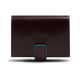Piquadro Accessoires, unisex, Bruin, ONE Size, Leer, Modulaire Mag Safe Lederen Portemonnee met RFID-bescherming
