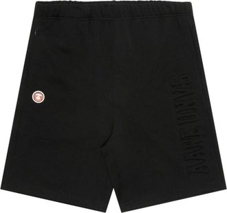 Aape By A Bathing Ape logo-embossed elasticated-waist shorts - men - Polyester/Cotton - S - Black