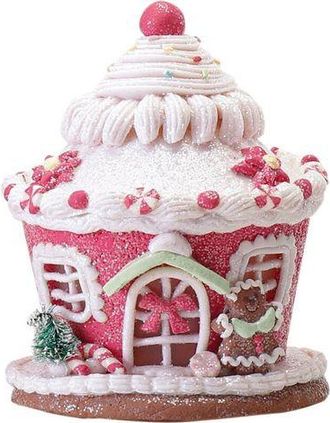 OEM Adorno Navide&ntilde;o De Casa De Jengibre Con Castillo, Polvo De Castillo De Caramelo Para &Aacute;rbol De Navidad