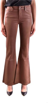 Paige Jeans - Dames - Flared Jeans - Bruin - W27 - Katoen - Jeans