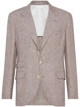 Brunello Cucinelli Cavallo blazer - men - Eco Linen/Cupro - 56 - Grey
