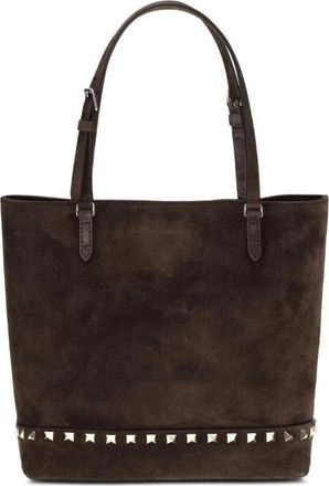 Valentino Garavani Rockstud Small Tote - Dames - Shoppers - Bruin - ONE Size - Leer - Tassen