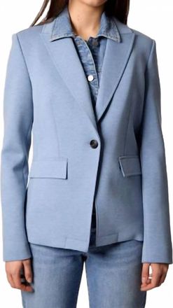 Blue Revival Helen Denim Insert Blazer In Heather Blue