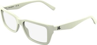 Karl Lagerfeld Womens 55mm White Eyeglasses KL6212-105-55