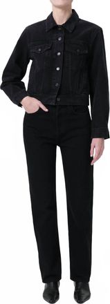 A Gold E 90s Pinched Waist High Rise Straight Jeans In Crushed