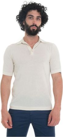 Hindustrie Slim Fit Polo Shirt in Jersey - Heren - Polos - Beige - S - Katoen - Tops