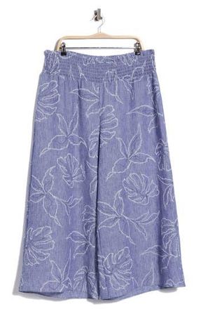Vince Camuto Embroidered Wide Leg Pants in Base Blue at Nordstrom Rack, Size 3 X