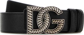 Dolce & Gabbana Black Leather Reversible Belt