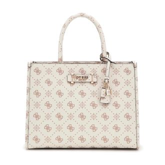 Guess Handbags, female, White, Size: ONE SIZE Silia Girlfriend Sat Vanilla Shoulder Bag