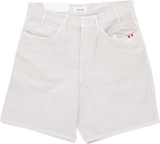 Amish Denim Shorts - Heren - Denim shorts - Wit - W36 - Denim - Korte Broeken