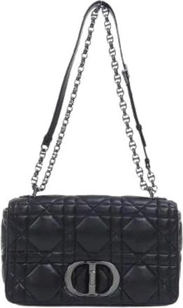 Dior Pre-owned Caro Calf Shoulder Bag - Dames - Vintage Schoudertas - Zwart - ONE Size - Leer - Vintage