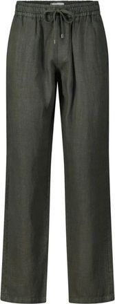 Boglioli Linnen Broek met Koord - Heren - Wijde Broeken - Grijs - S - Linnen - Broeken