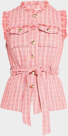 Cinq &agrave; Sept Reenee Belted Tweed Vest