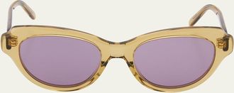 Loewe Swan Slim 53mm Acetate Cat-Eye Sunglasses