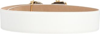 Dolce & Gabbana Womens White Calfskin High-Waist Belt
