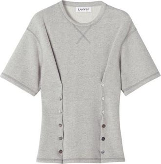 Lanvin Cotton Jersey T-Shirt in Heather Grey at Nordstrom, Size X-Small