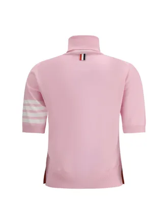 Thom Browne Womens Turtleneck Sweater Lt Pink