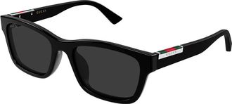 Gucci GG2092SA Asian Fit 001 Mens Sunglasses Black Size 55