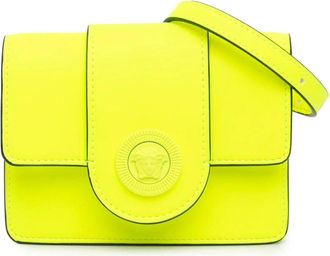 Versace Pre-owned Cross Body Bags, female, Yellow, Size: ONE SIZE Pre-owned La Medusa Crossbody Bag