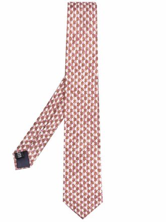 Tagliatore Cravatta con stampa - Marrone
