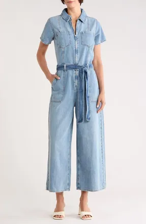 Good American Fit for Success Straight Leg Denim Jumpsuit in Indigo786 at Nordstrom Rack, Size X-Small