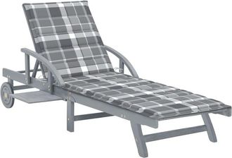 vidaXL Vidaxl - Tumbona De Jard&iacute;n Con Coj&iacute;n Madera Maciza De Acacia