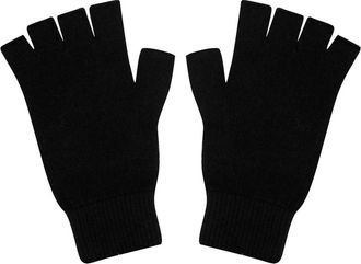 JUMPER 1234 Womens Fingerless Gloves In Black