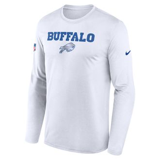 Nike Buffalo Bills Rivalries Collection Sideline Legend Nike Mens Dri-FIT NFL Long-Sleeve T-Shirt in White | 02TJ10A81-X5L