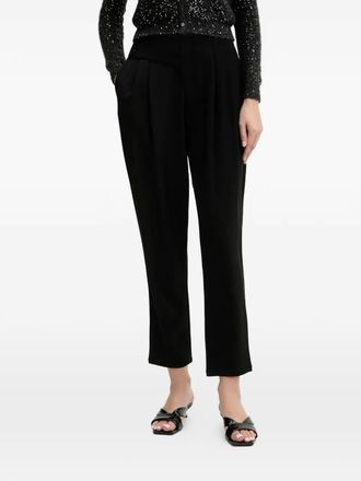 Fracomina buttoned pleated trousers - Black